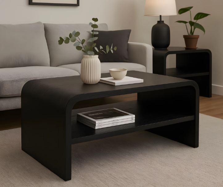 Jeffery Coffee Table Black Ash veneer finish