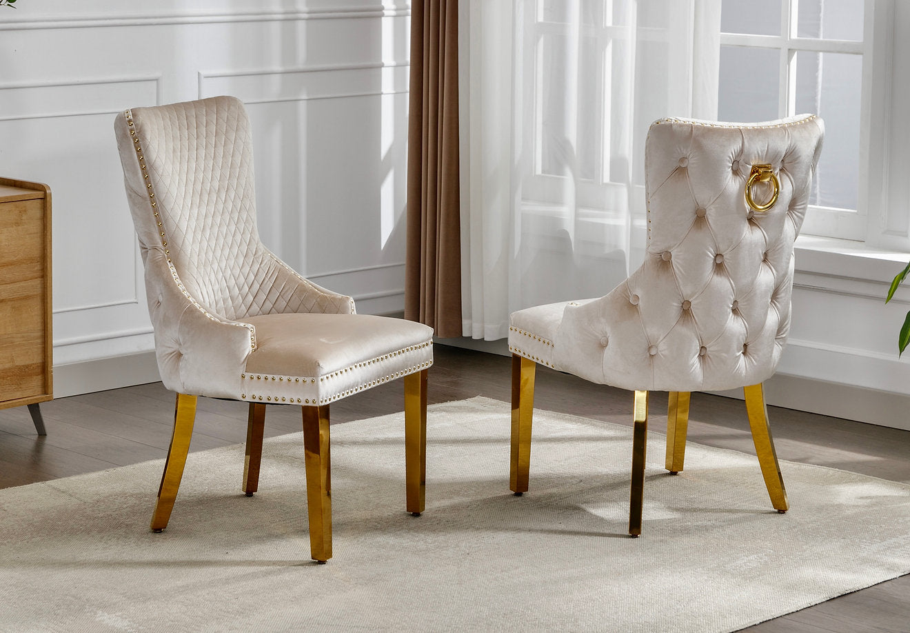 7pc Ceramic Marble Top With Stainless Gold Legs Set